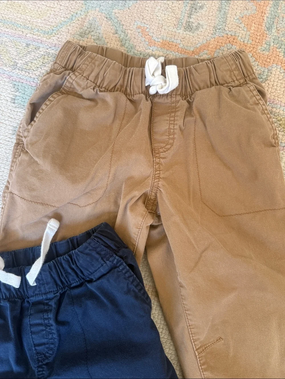 Cat & Jack Navy and Khaki Pull-On Pants Boys size 6
